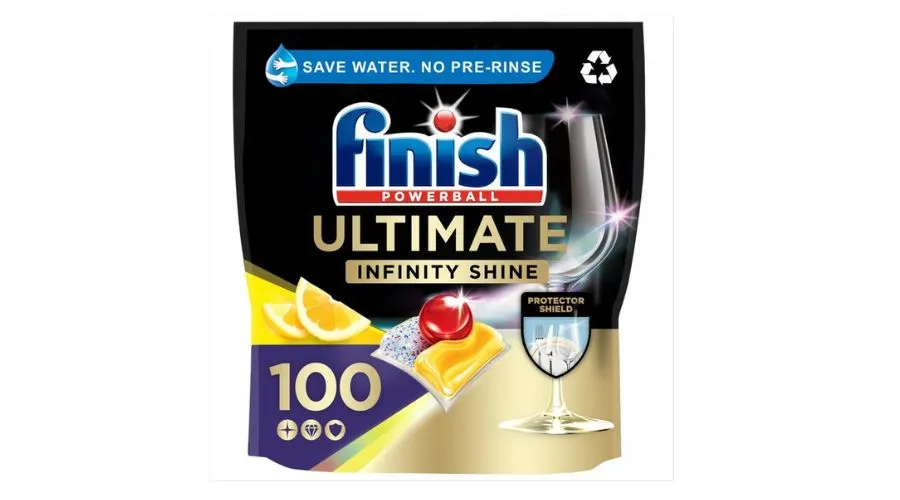 Finish Ultimate Infinity Shine Dishwasher Tablets Lemon