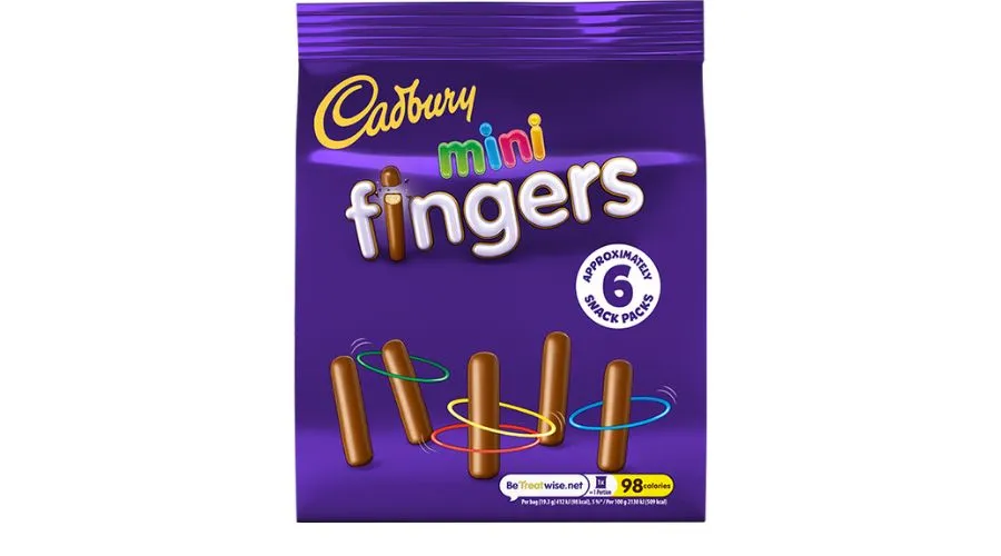 Cadbury mini fingers chocolate biscuits snack packs