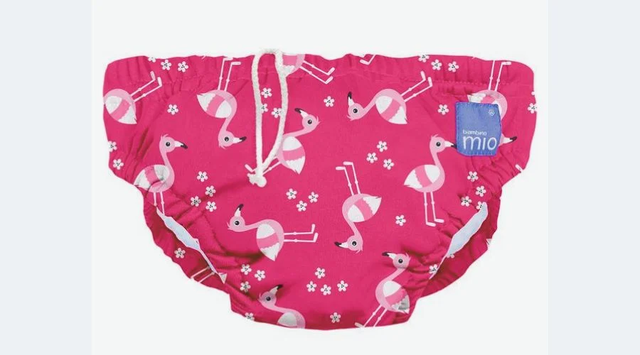 Bambino mio reusable swim nappy pink flamingo large