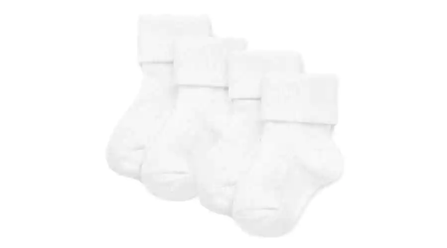 M&S baby socks, 4 pack, white