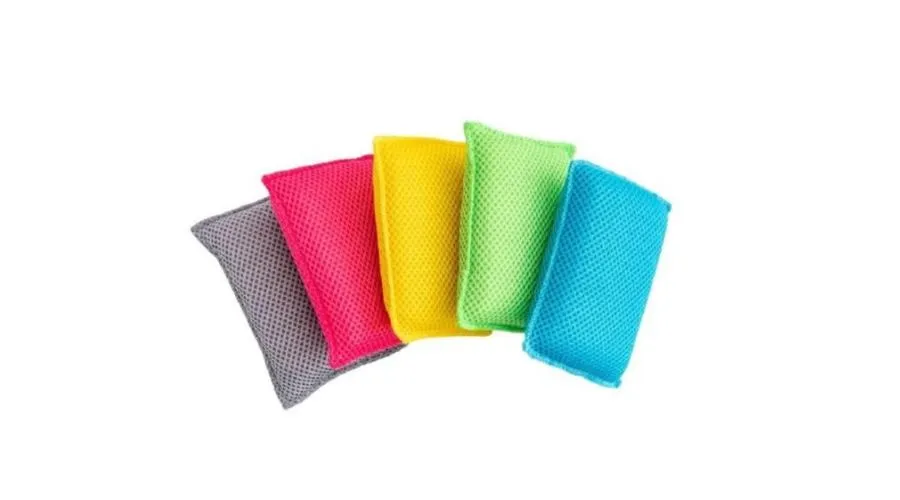 Addis Mixed Colors Microfibre Super Sponge Pad Set of 5