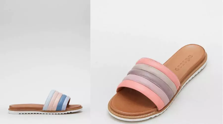 Adesso Multi Colour Footbed Slide Sandal