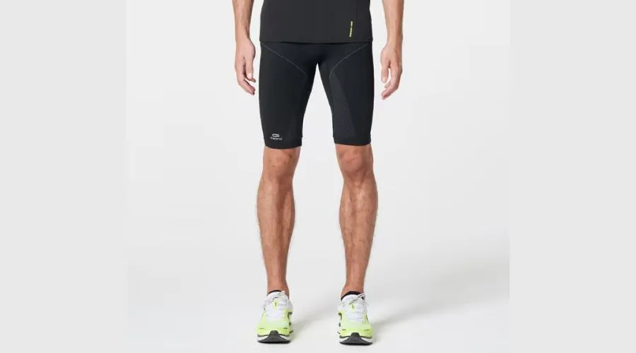 Men's Seamless RunningTrail Tight Shorts Kiprun Black