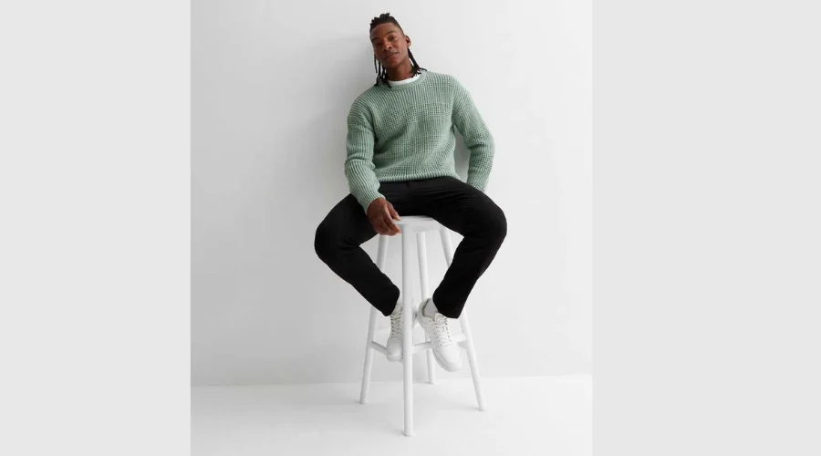 Olive stitch knit regular fit jumper