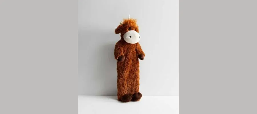 Rust Highland Cow Long Hot Water Bottle