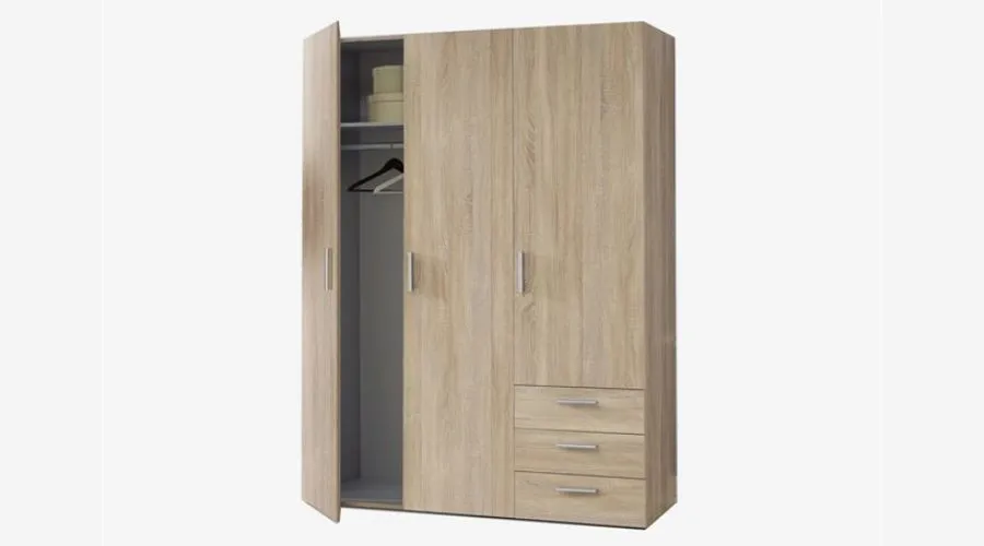 BROOKLIN 3-door 3-Drawer Wardrobe