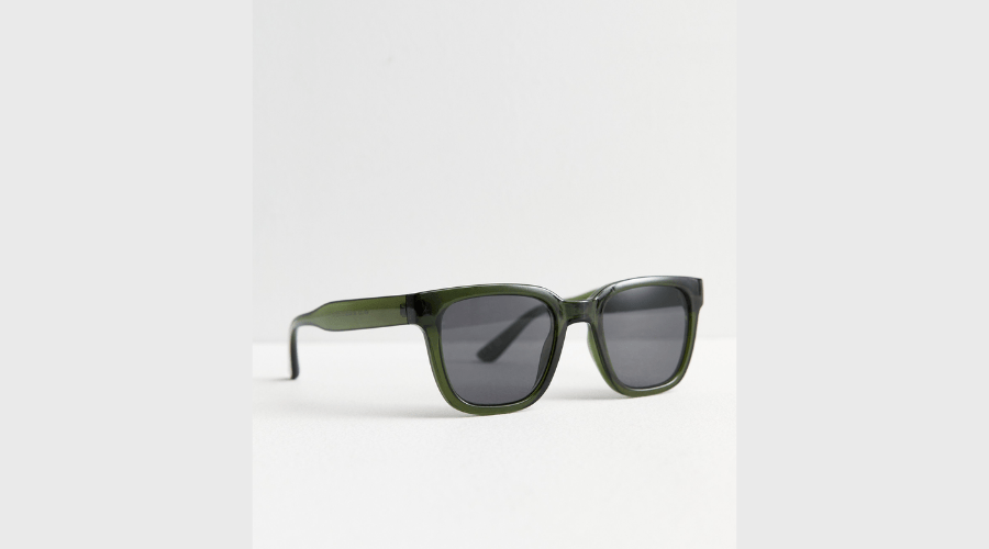 Green square frame sunglasses
