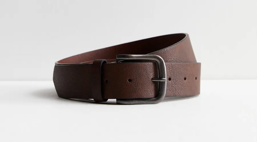Tan Leather Look Belt