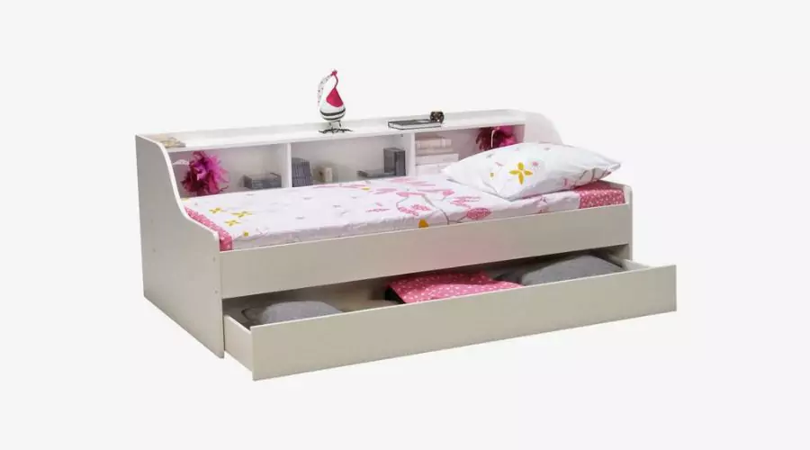 Conforama- Trundle Bed 90x190 Cm Friends White 