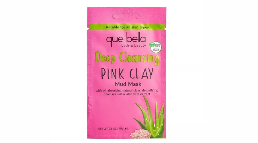 Que Bella Deep Cleansing Pink Clay Mud Mask - 0.5oz