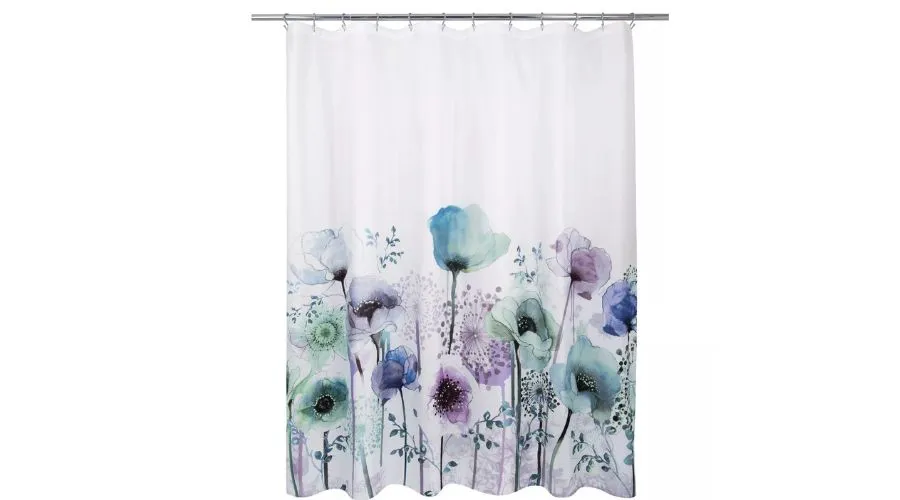 Blue Poppies Shower Curtain - Allure Home Creations