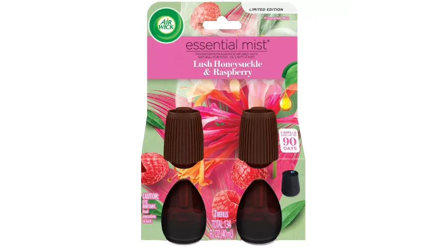 Air Wick Essential Mist - Lush Honeysuckle and Raspberry - 1.34oz