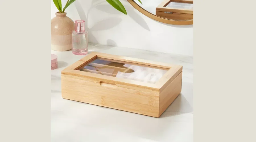 Bamboo Accessory Box with Acrylic Lid - Brightroom
