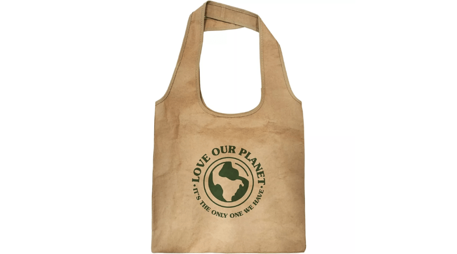 Earthgrade Reusable Shoulder Grocery Bag Sustainable & Eco Friendly Washable Paper Totes With Cotton Canvas Handles & Durable Seams
