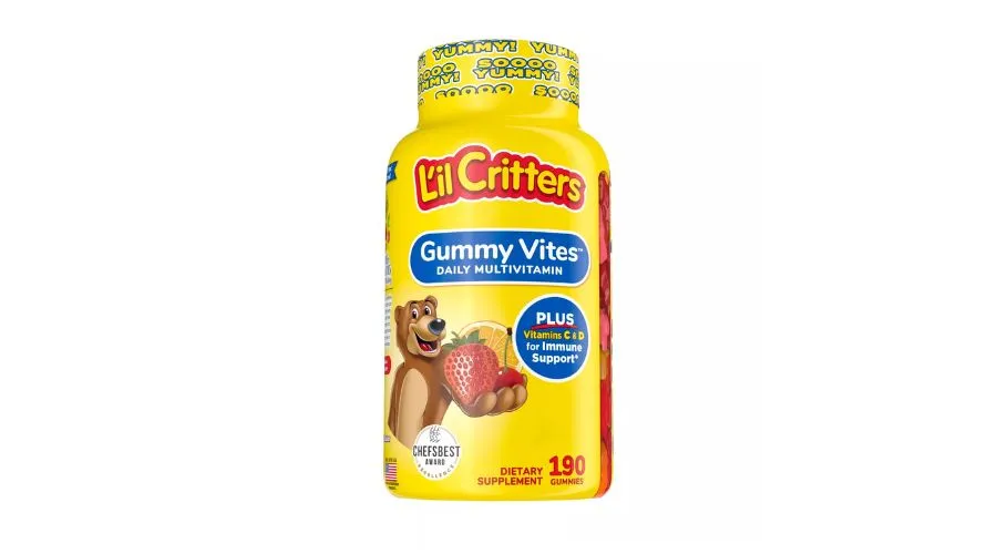L’il Critters Gummy Vites Complete Kids Multivitamin Gummy - Strawberry, Orange & Cherry - 190CT