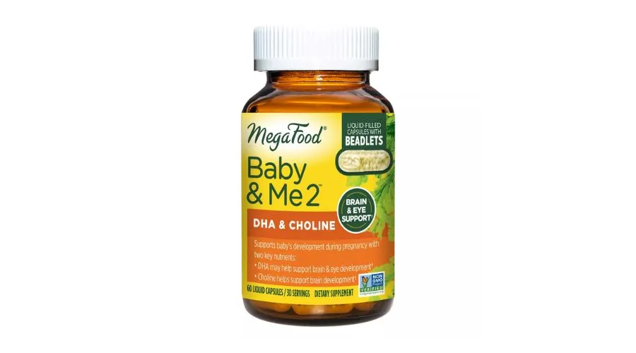 MegaFood Baby & Me 2 Prenatal Vegan DHA & Choline Supplement - Brain Support - Capsules - 60ct