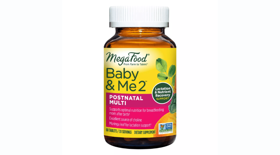 Megafood Baby & Me 2 Postnatal With Choline, Folate & Iron Multivitamin Vegetarian Tablets - 60CT
