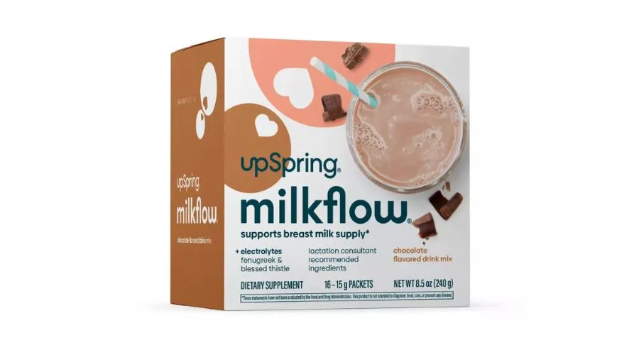 Upspring Milkflow Drink Mix Breastfeeding Supplement With Electrolytes - 16CT - Chocolate Flavor