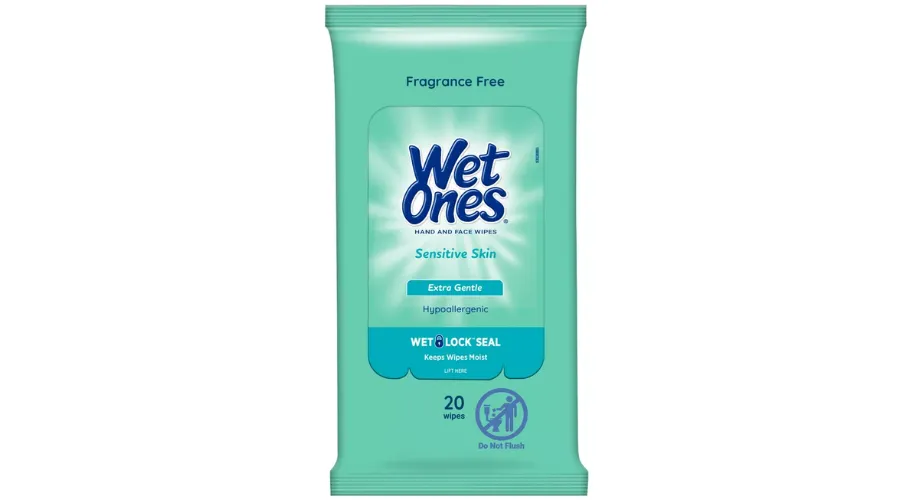Wet Ones Sensitive Skin Hand Wipes Travel Pack -Fragrance-Free
