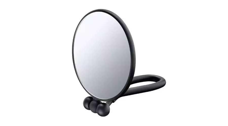 Conair Soft Touch Hand Held Round Makeup Mirror in black