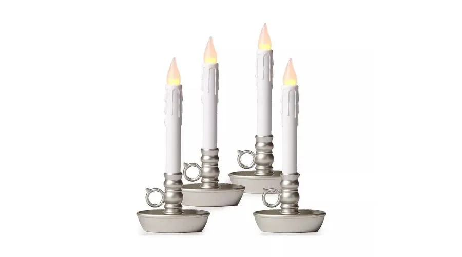 4-Pack Battery-Operated Single Window LED Window Candles
