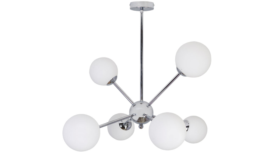 6 Light Ceiling - Silver