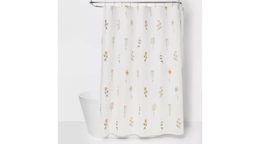 Botanical Floral Bathroom Shower Curtains 