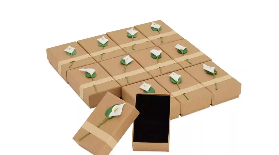 Juvale 12-Pack Bulk Jewelry Gift Box 
