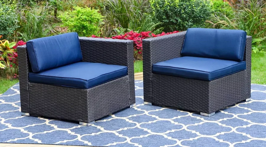 Outdoor Sectional Chairs with Cushions & Armrests - Captiva Designs