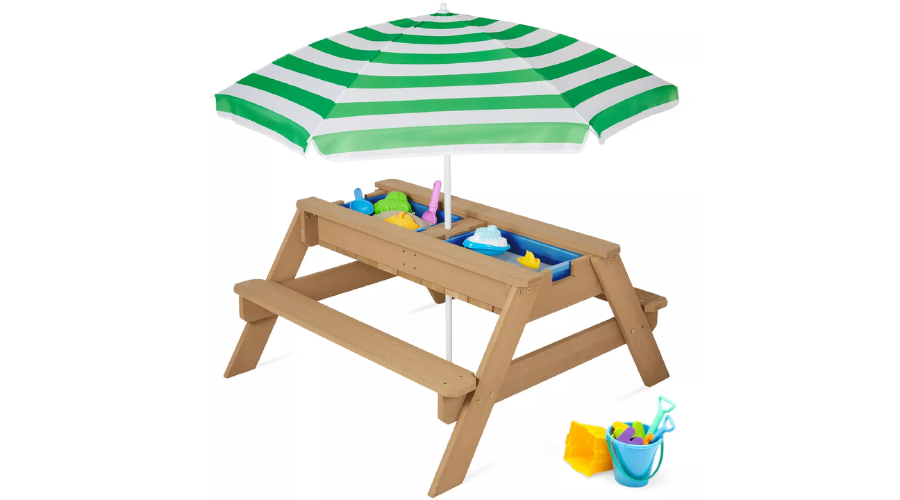 Best Choice Products Kids 3-in1 Outdoor Convertible Wood Activity | Feednexus