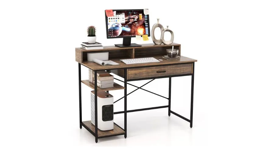 Computer Desk with Monitor Shelf 48