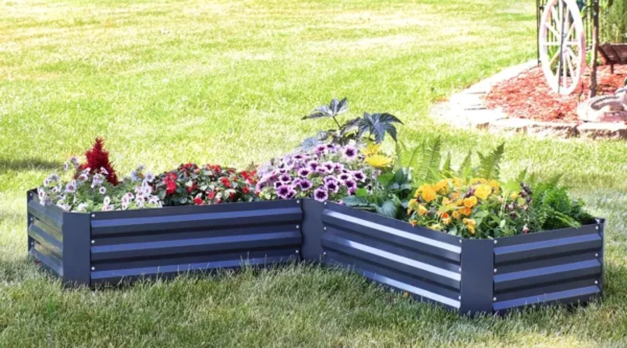 Outdoor Galvanized Steel Raised Garden Bed by Sunnydaze