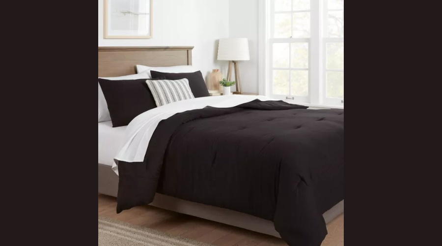 Washed Cotton Sateen Comforter and Sham Set | Feednexus