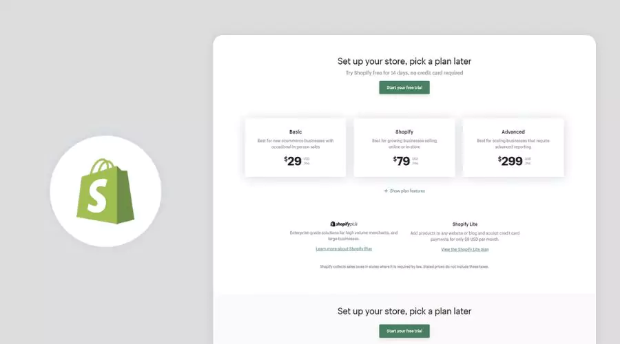 Shopify Pricing Plans: Shopify E-commerce