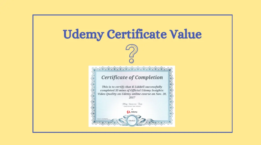 Udemy Certificate Value