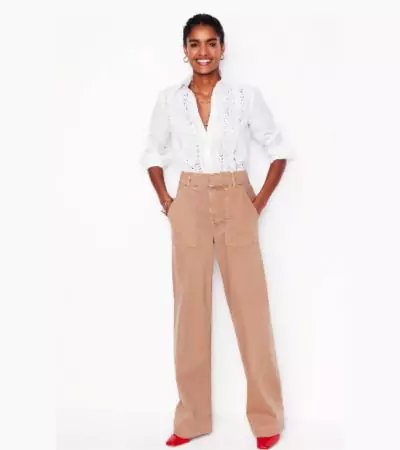 Cargo pants with a wide leg vs Verity linen midirock