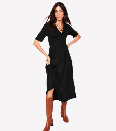 Scarlet Ottoman-Kleid aus Pontestoff