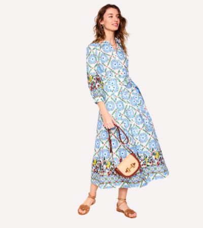 Scarlet Ottoman-Kleid aus Pontestoff