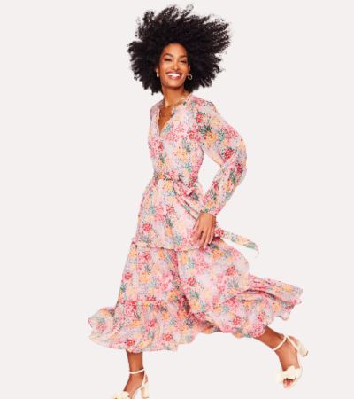 Scarlet Ottoman-Kleid aus Pontestoff