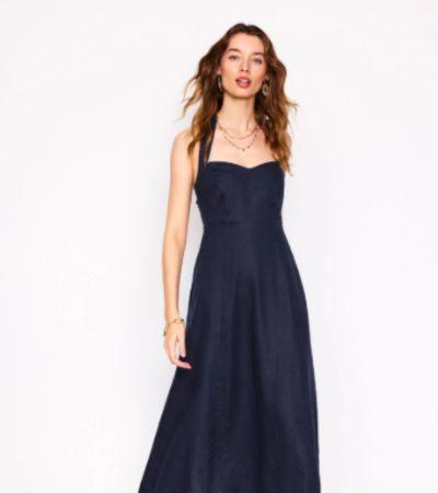 Scarlet Ottoman-Kleid aus Pontestoff