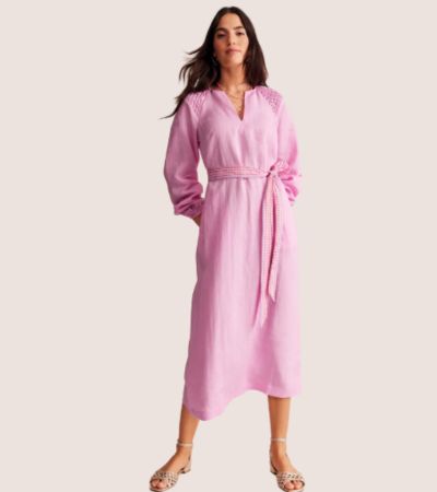 Scarlet Ottoman-Kleid aus Pontestoff