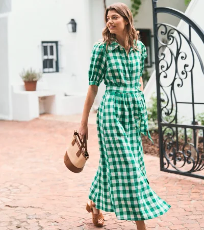 Alexa Linen Maxi Shirt Dress 