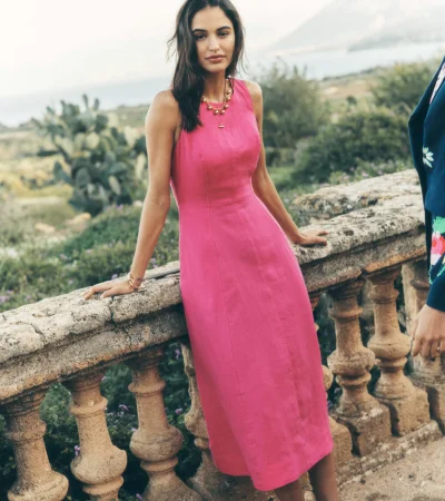 Carla Linen Midi Dress 