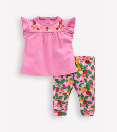 Embroidered Jersey Set