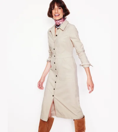 Flora Midi-Hemdblusenkleid aus Cord