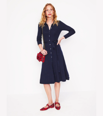 Flora corduroy midi shirt dress 2