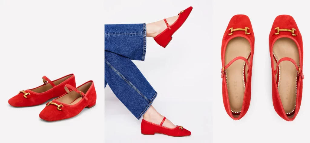 Iris flat Mary Janes with snaffle detail