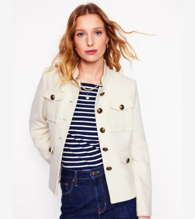 Texturierte Jacke mit Knöpfen