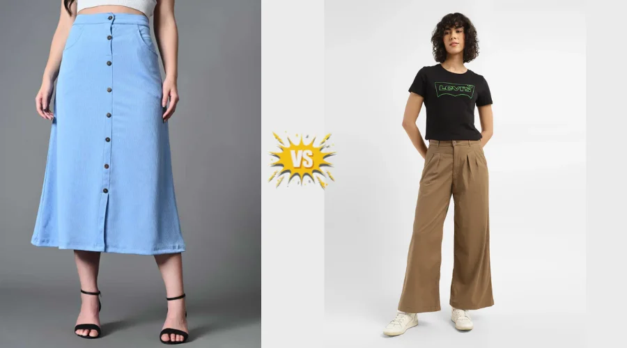 A Line Skirts vs Wide Leg Trousers
