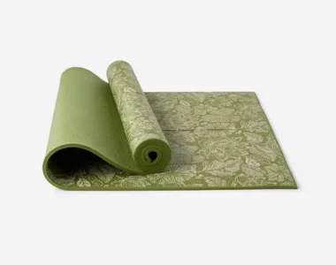 8 mm Grippy and Comfortable Gentle Yoga Mat GreenBeige Print